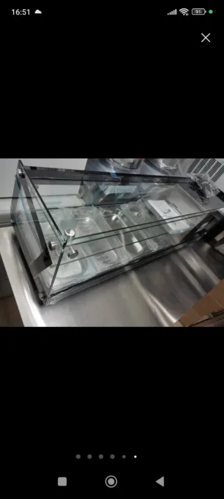 Vitrina expositora tapas 6 bandejas 2 plantas