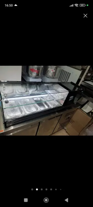 Vitrina expositora tapas 6 bandejas 2 plantas