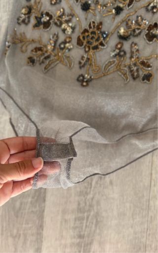 Body Zara Tul con Abalorios Talla L