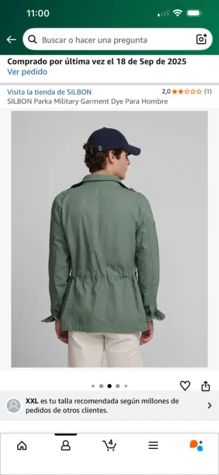 Chaqueta Silbon Military Verde XXL