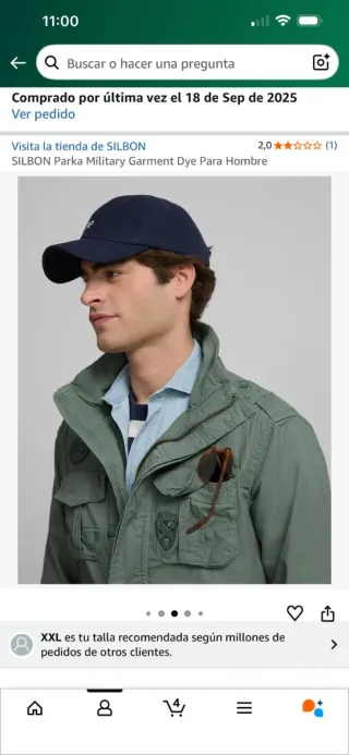 Chaqueta Silbon Military Verde XXL