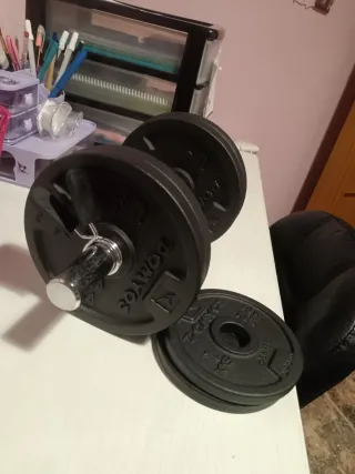 Pesas Domyo 2 kg 4 pesas - 1kg 2 pesas. Total 10kg