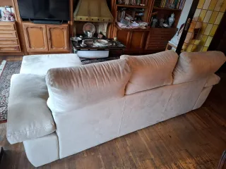 Sofá 3 plazas tela beige