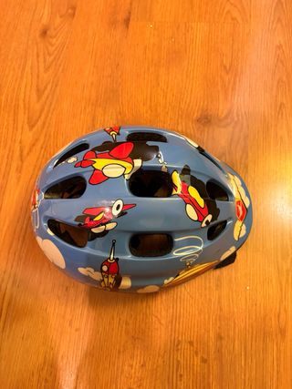 Casco infantil ciclista azul