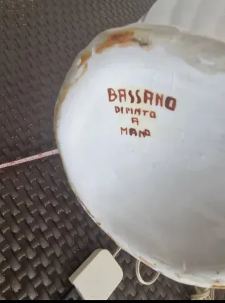 Lámpara cerámica italiana Bassano artesanal