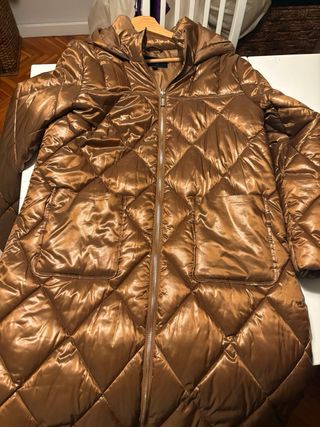 Abrigo Cortefiel Mujer Talla M. Color Ocre