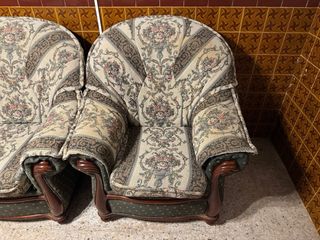 Sofá y sillón floral