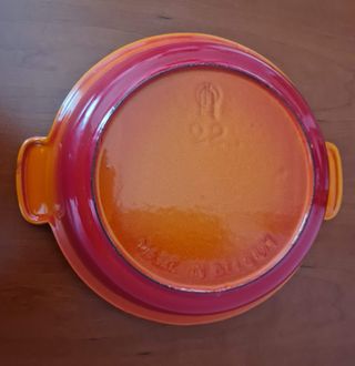 Fuente de horno cerámica roja y blanca