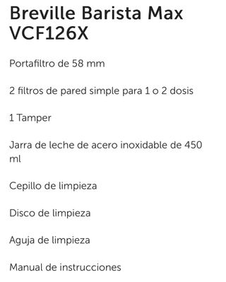 Cafetera Breville Barista MAX