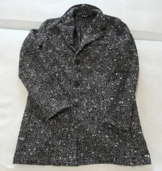 F&A Italy Giacca Bouclé Nero-Grigio Tg L