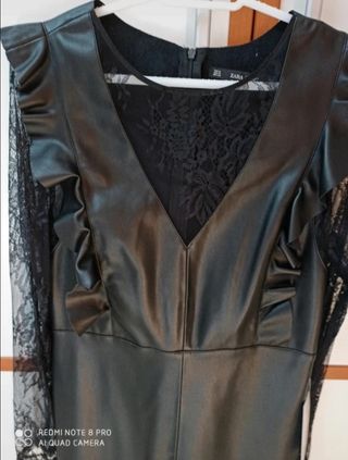 Vestido polipiel mujer