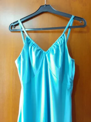 Vestido largo fiesta azul/turquesa