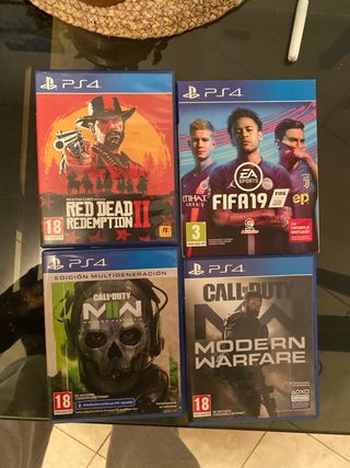 4 Giochi PS4: Red Dead 2, FIFA 19, CoD MW