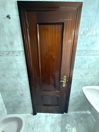 Puertas de madera con cristal