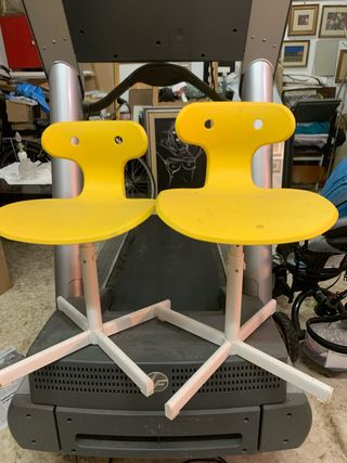 Sgabelli gialli in plastica - 2 pezzi