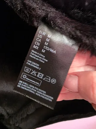 Abrigo doble faz H&M negro Talla M