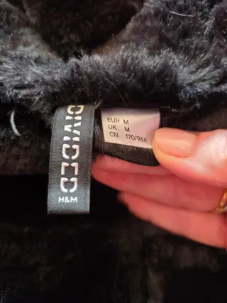 Abrigo doble faz H&M negro Talla M