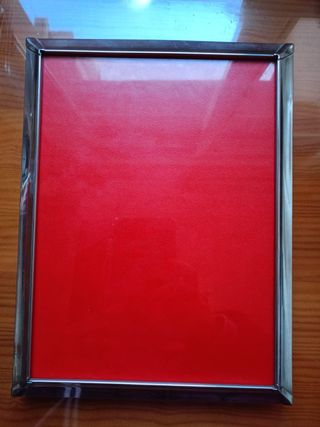 Portarretratos metal plateado