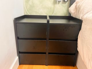 Juego de cuarto: canapé cabecero y mesillas