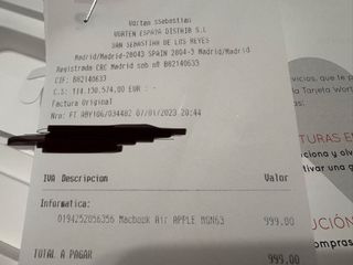 MacBook Air Plata M1 13”