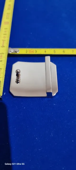 Hebilla Louis Vuitton Plata y esmalte negro 35mm