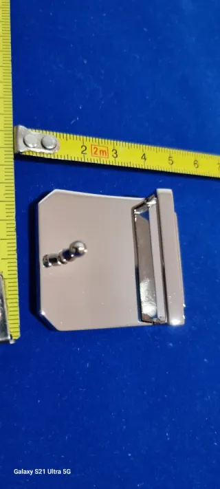 Hebilla Louis Vuitton Plata y esmalte negro 35mm