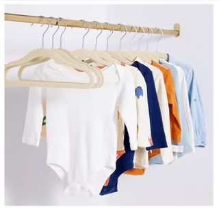 Perchas Terciopelo Antideslizante Beige (Pack)