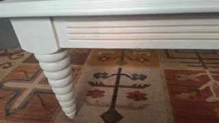 Mesa de comedor madera maciza y cristal