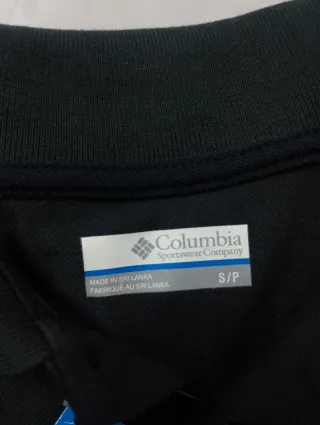 Camiseta tipo polo Columbia Negra Talla S