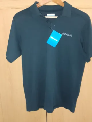 Camiseta tipo polo Columbia Negra Talla S