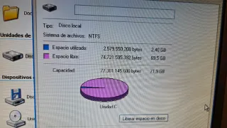Ordenador antiguo Pentium 4 Windows XP