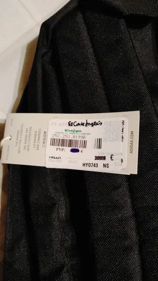 Mochila Adidas Negra con Rayas Verdes