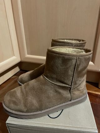 Botas de ante marrón