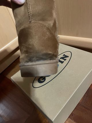 Botas de ante marrón