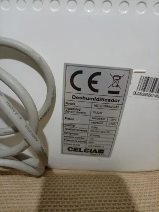 Deshumidificador Blanco