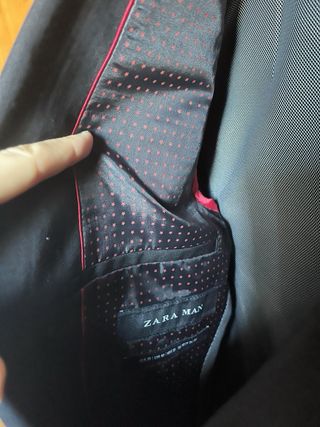 Chaqueta de traje Zara hombre negra