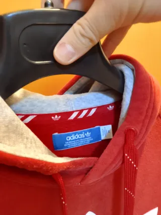 Felpa Adidas uomo rossa