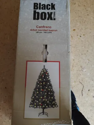 Árbol de Navidad Nevado 180cm con Luces LED