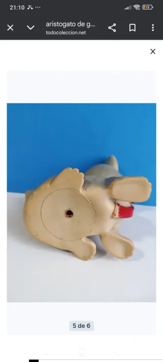 Muñeco Gato Aristogato Goma Disney Spain.