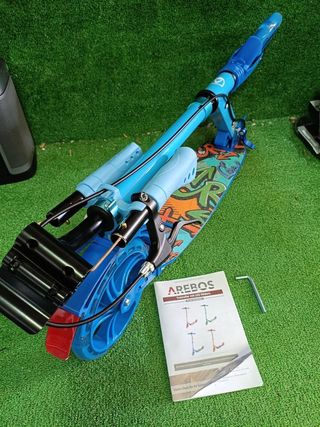 Arebos City Scooter Pedal Scooter Regulable Azul