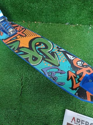 Arebos City Scooter Pedal Scooter Regulable Azul