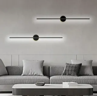 Aplique LED de pared plateado