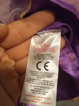 Disfraz Disney Princesa Rapunzel Morado