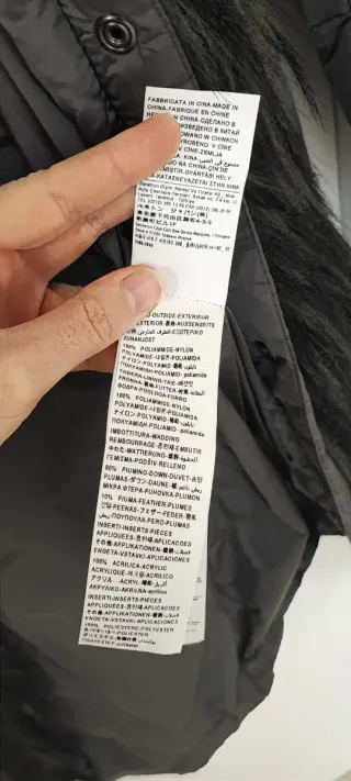 Abrigo Benetton gris plumífero NUEVO