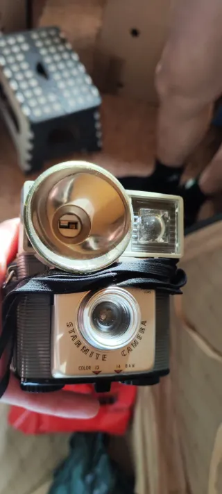 Cámara Starmite Beige/Plata con Foco vintage