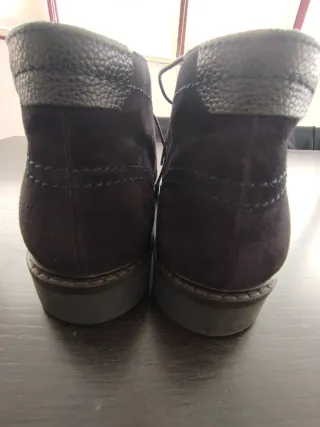 Botines Massimo Dutti Serraje Azul Talla 40