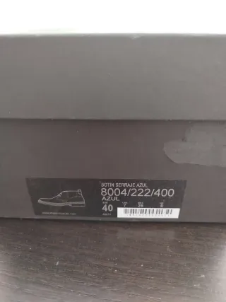 Botines Massimo Dutti Serraje Azul Talla 40