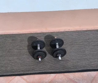 Mancuernas 8 Kilos + Discos y Barra