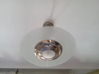 Lámpara colgante cristal y metal