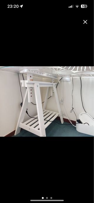 Caballetes de madera blancos Ikea